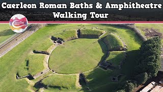 CAERLEON ROMAN BATHS amp AMPHITHEATRE WALES  Walking Tour  Pinned on Places [upl. by Lina287]