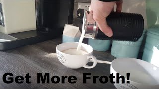 How to Get More Froth from Your Nespresso Coffee Aeroccino  Nespresso tips and help [upl. by Airym]