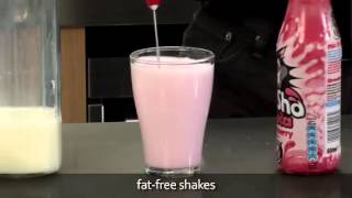 How to make a fat free milkshake using an aerolatte milk frother [upl. by Sudnak]