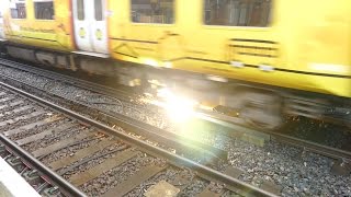 Merseyrail 507 009 making arcs at Birkdale station [upl. by Nahte452]