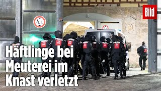 Gefängnismeuterei Polizei stürmt Knast in Thüringen  JVA Untermaßfeld [upl. by Arahat596]